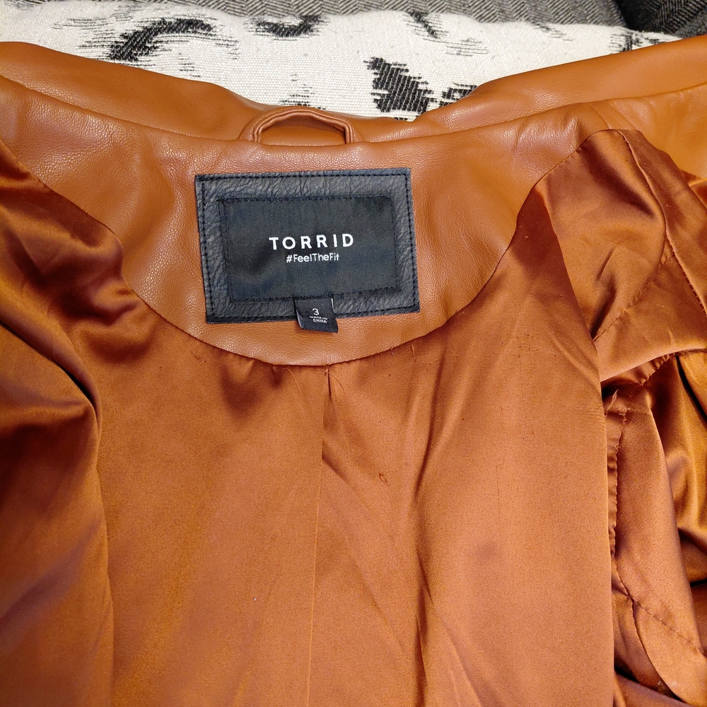 torrid Rust Faux Leather Moto Jacket - Picture 7 of 16